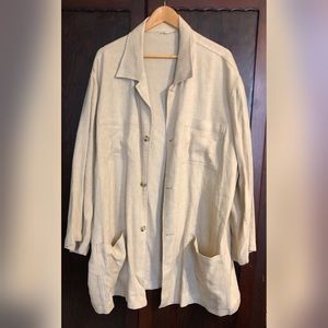 Clacton & Frinton 100% Linen Jacket beige sz 2XL